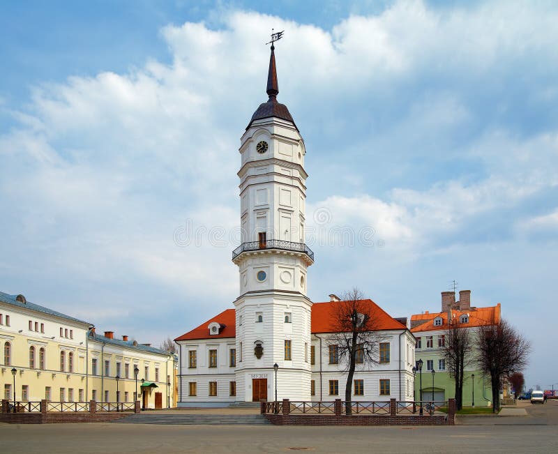 Câmara municipal de Mogilev, Belarus fotos de stock Câmara municipal de Mogilev, Belarus fotos de stock