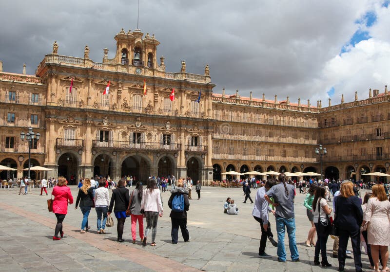Câmara municipal de Salamanca, Espanha imagem de stock Câmara municipal de Salamanca, Espanha imagem de stock