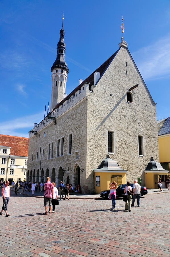 Câmara Municipal de Tallinn, Estónia fotos de stock