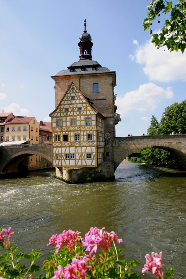 Câmara Municipal Antiga de Bamberg fotos de stock