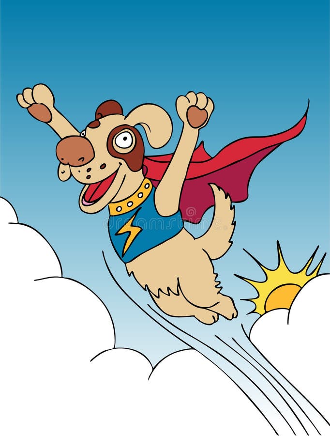Cão super! ilustração do vetor Cão super! ilustração do vetor