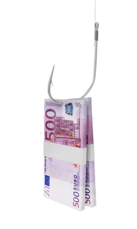 Cédula do dinheiro da pesca de gancho euro- ilustração do vetor Cédula do dinheiro da pesca de gancho euro- ilustração do vetor