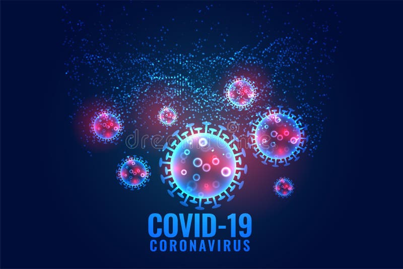 Células do vírus da corona do covid19 espalhando o projeto de fundo