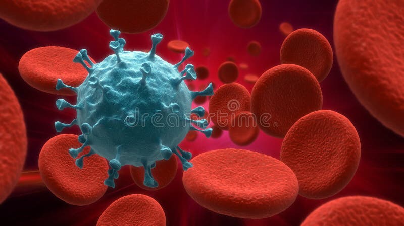 Células sanguíneas e vírus