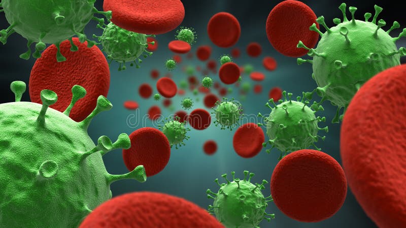 Células sanguíneas e vírus