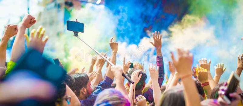 Célébration de fest de couleur de Holi image stock Célébration de fest de couleur de Holi image stock