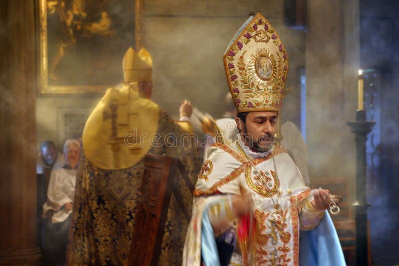 LOS ANGELES, CA - June 4, 2010 - Anglican-Armenian Solemn Vespers Service at Saint John's Cathedral. LOS ANGELES, CA - June 4, 2010 - Anglican-Armenian Solemn Vespers Service at Saint John's Cathedral