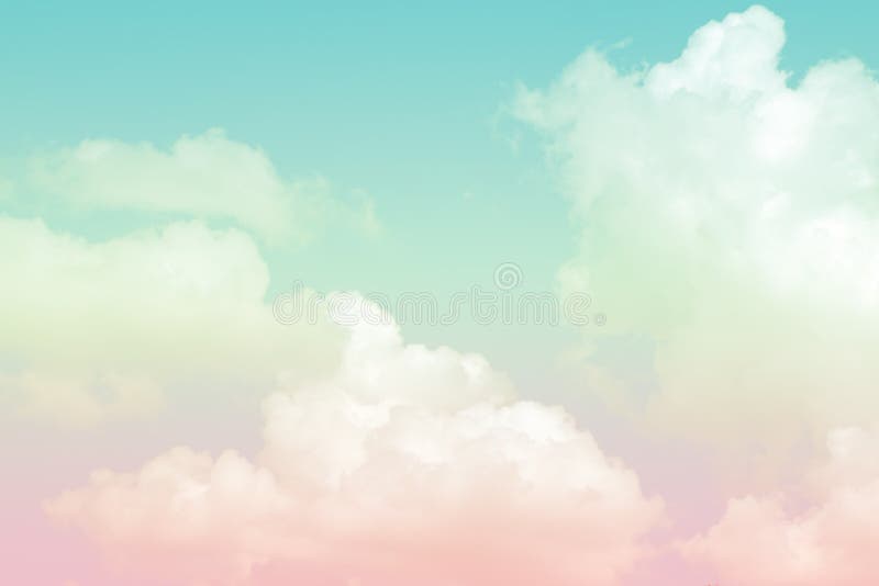 Céu colorido pastel macio artístico abstrato da nuvem para o fundo
