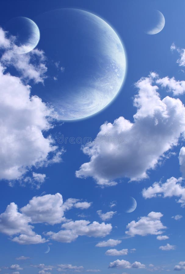 Illustration - a fantastic beautiful sky. Illustration - a fantastic beautiful sky