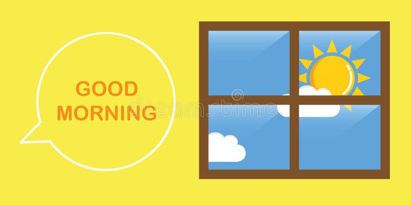 Good morning sunny sky vector illustration EPS10. Good morning sunny sky vector illustration EPS10