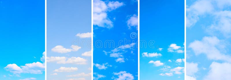 Céus azuis com nuvens brancas imagem de stock royalty free