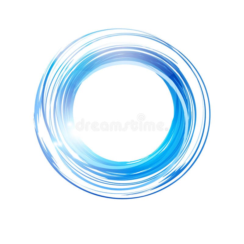 Círculo azul abstracto del vector Bandera, plantilla del diseño del logotipo libre illustration Círculo azul abstracto del vector Bandera, plantilla del diseño del logotipo libre illustration