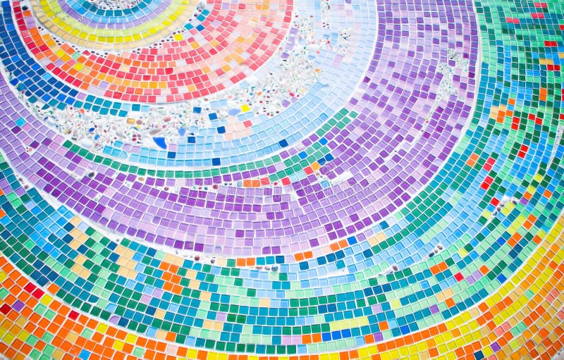 Círculo colorido del fondo del mosaico