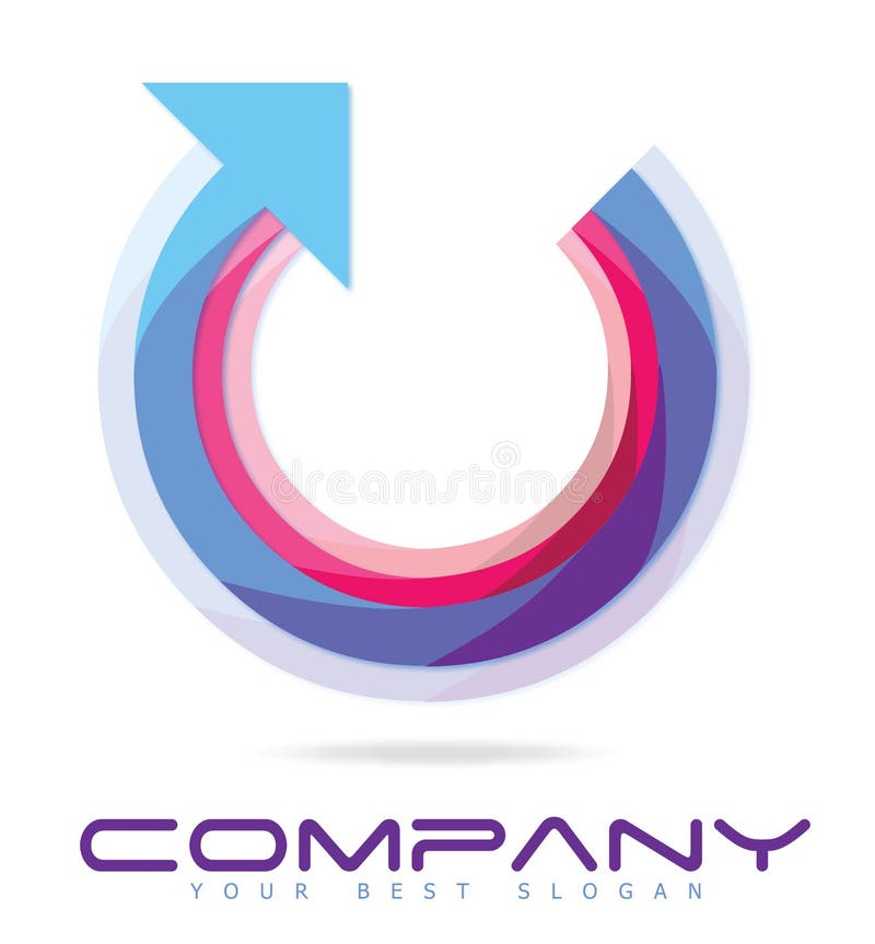 Logótipo Círculo com Seta ilustração do vetor