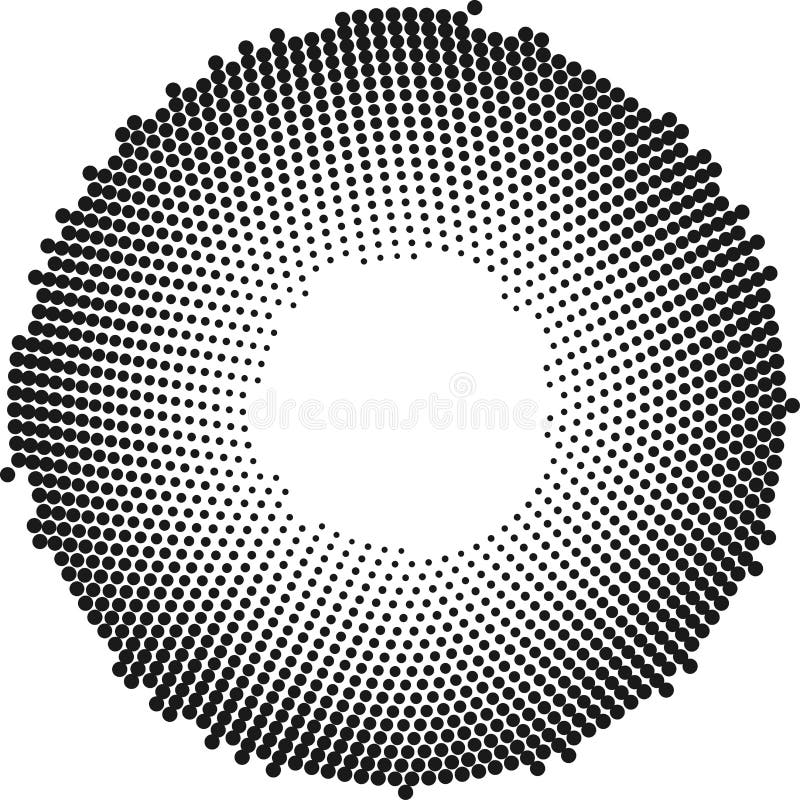 Círculo com os pontos para o projeto de design Ilustração de intervalo mínimo do vetor do efeito pontos ilustração stock Círculo com os pontos para o projeto de design Ilustração de intervalo mínimo do vetor do efeito pontos ilustração stock