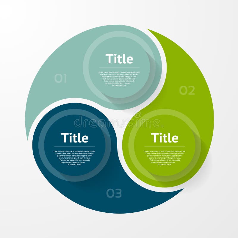 Círculo del vector infographic Plantilla para el diagrama, el gráfico, la presentación y la carta Concepto del negocio con tres o ilustración del vector Círculo del vector infographic Plantilla para el diagrama, el gráfico, la presentación y la carta Concepto del negocio con tres o ilustración del vector