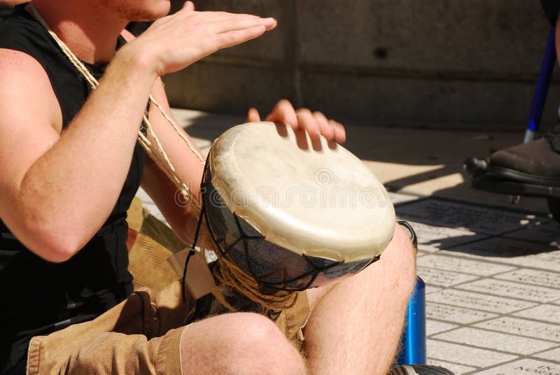 Drum circle at the Eugene Oregon Saturday Market. Drum circle at the Eugene Oregon Saturday Market