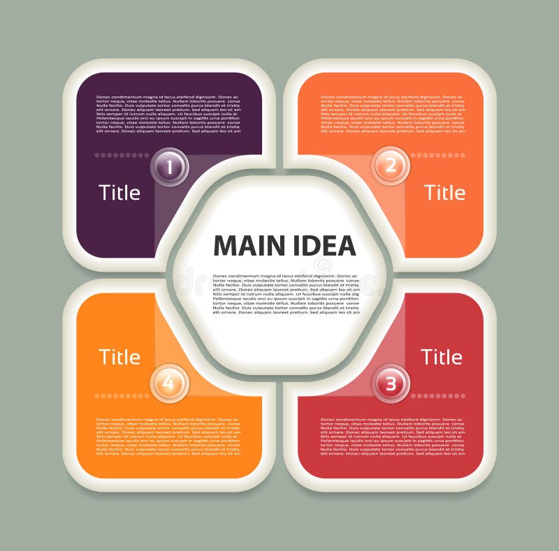 Círculo do vetor infographic Molde para o diagrama do ciclo, o gráfico, a apresentação e a carta redonda Conceito com 4 opções, p ilustração stock Círculo do vetor infographic Molde para o diagrama do ciclo, o gráfico, a apresentação e a carta redonda Conceito com 4 opções, p ilustração stock