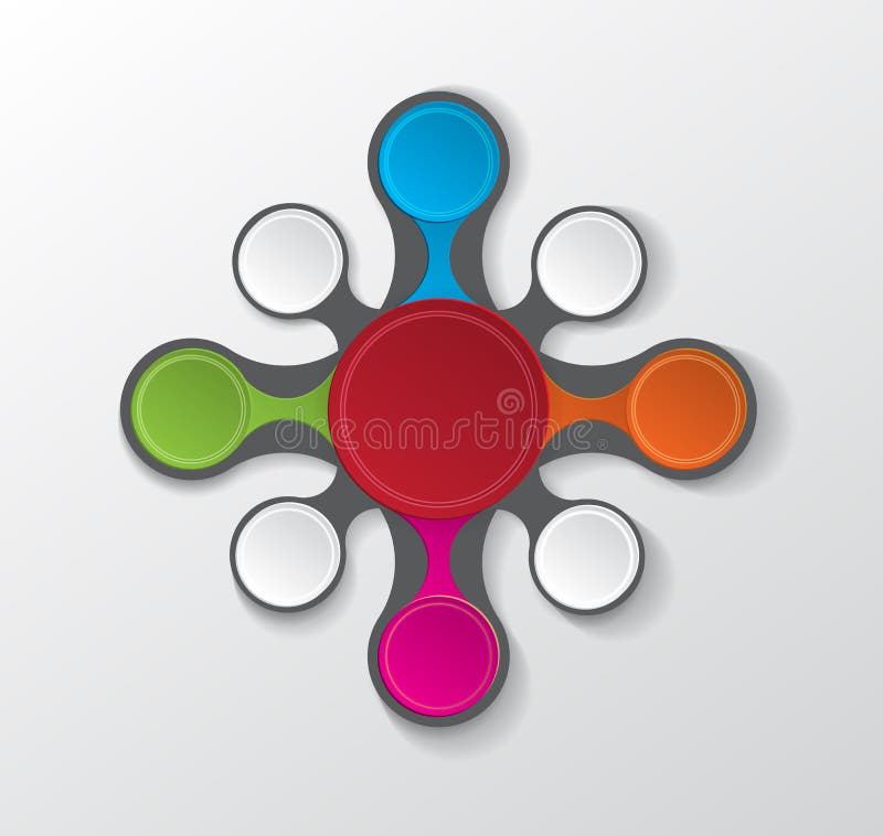 Círculo infographic colorido ilustração do vetor Círculo infographic colorido ilustração do vetor