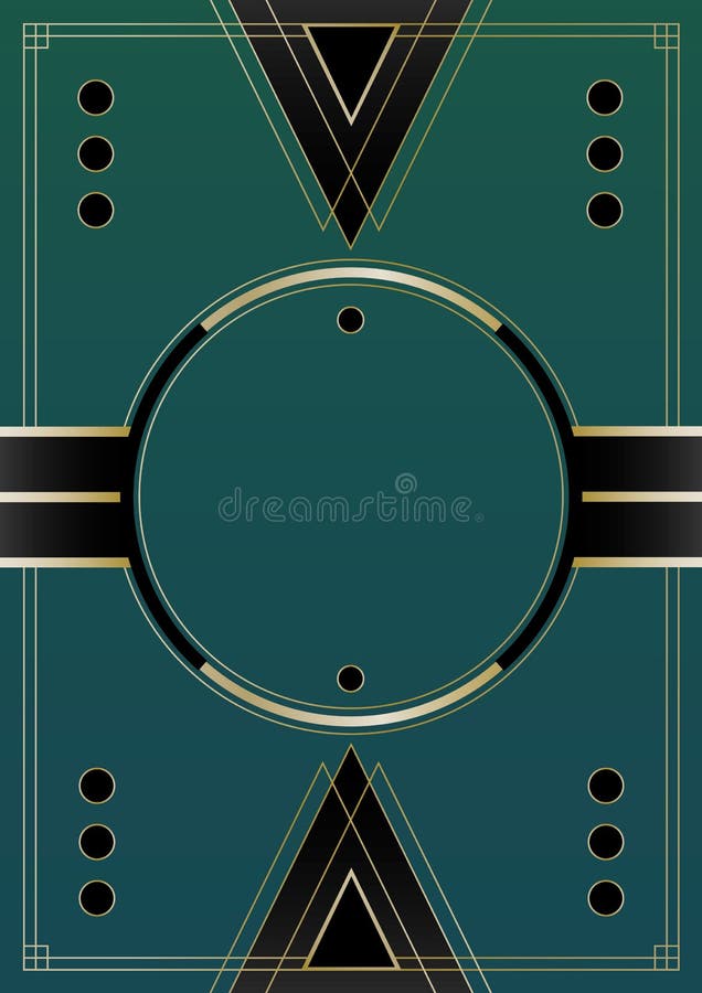 Círculos Art Deco Background ilustração royalty free Círculos Art Deco Background ilustração royalty free