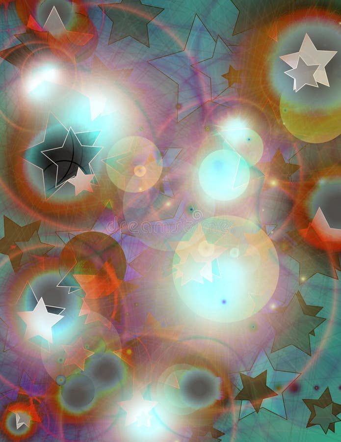 Círculos e estrela ilustração stock