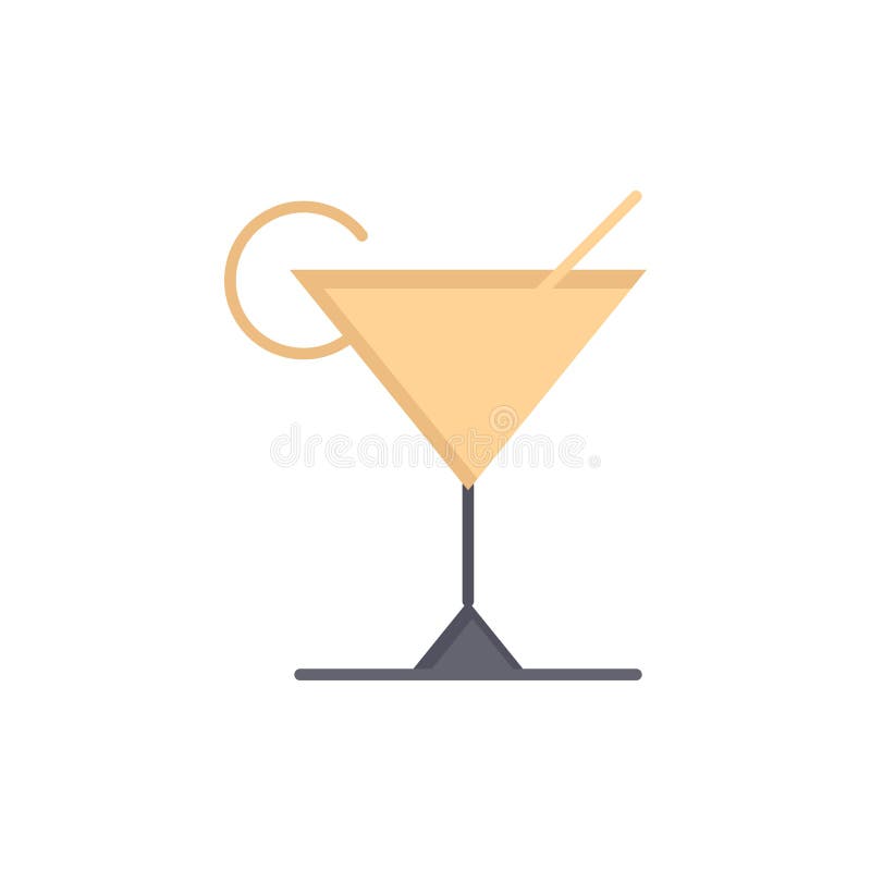 Cóctel, jugo, icono plano del color del limón Plantilla de la bandera del icono del vector stock de ilustración Cóctel, jugo, icono plano del color del limón Plantilla de la bandera del icono del vector stock de ilustración