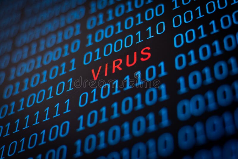 Concept of computer virus, digital security, program error. Concept of computer virus, digital security, program error