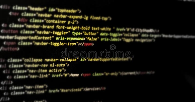 Código fuente de programación de equipo código de código fuente de secuencias de comandos de computadora abstract código de fondo foto de archivo libre de regalías