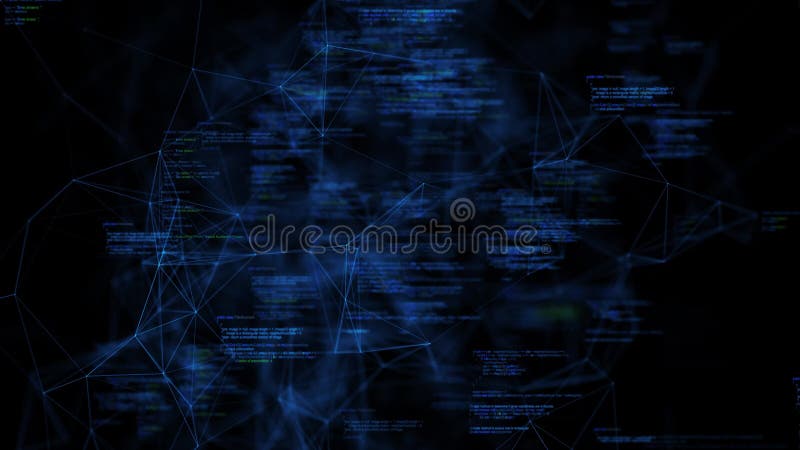 Códigos digitais azuis ilustração do vetor