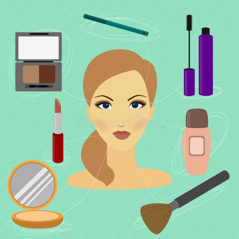 Cómo hacer a una mujer hermosa con maquillaje libre illustration Cómo hacer a una mujer hermosa con maquillaje libre illustration
