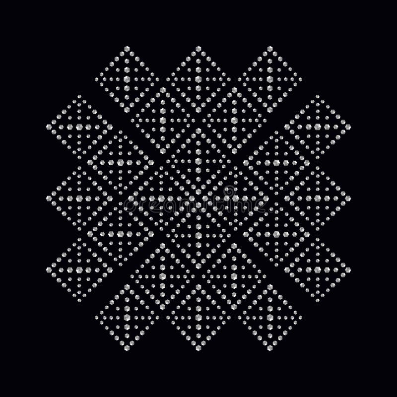 A cópia do applique do cristal de rocha para a matéria têxtil veste-se no luxo da forma ilustração stock A cópia do applique do cristal de rocha para a matéria têxtil veste-se no luxo da forma ilustração stock