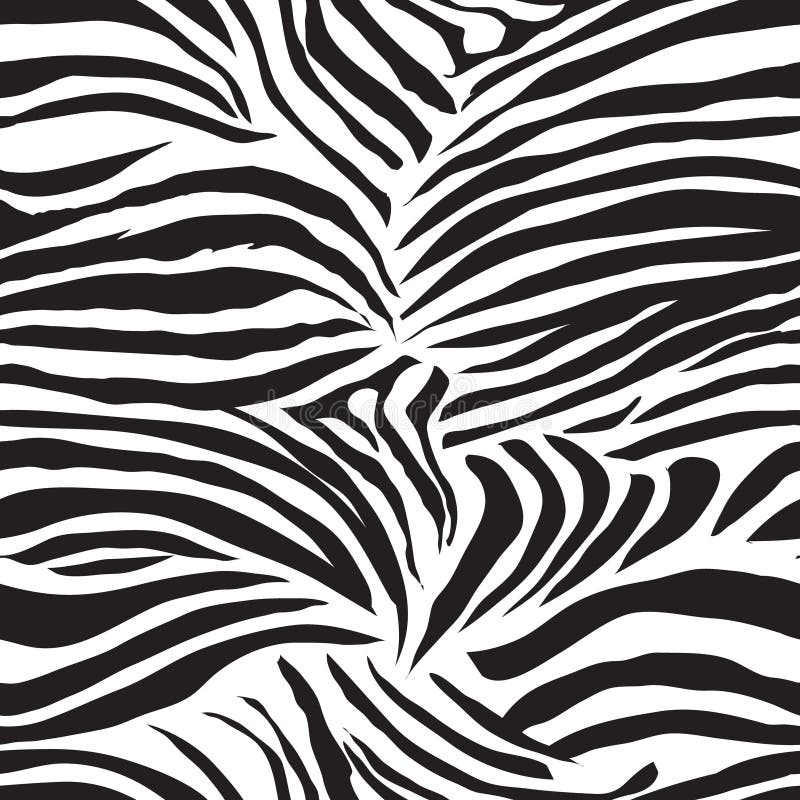Cópia sem emenda animal do vetor da zebra preto e branco ilustração royalty free Cópia sem emenda animal do vetor da zebra preto e branco ilustração royalty free