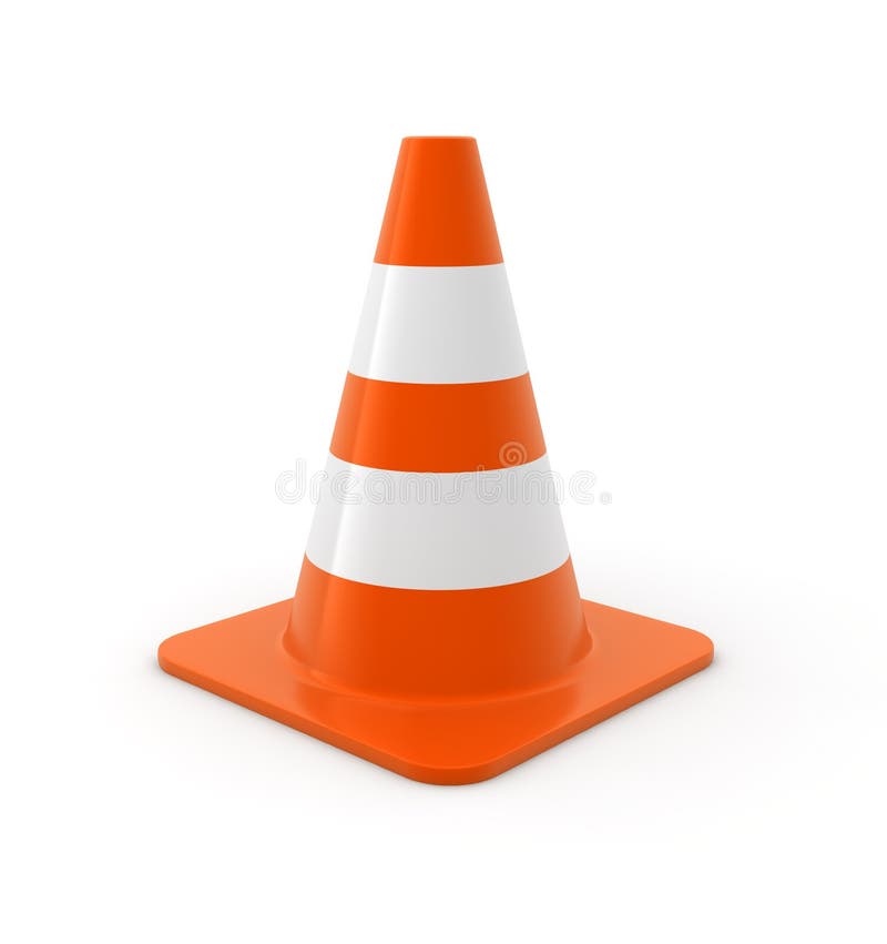 Ensemble D'emoji De Caractère De Cône Du Trafic Illustration de Vecteur