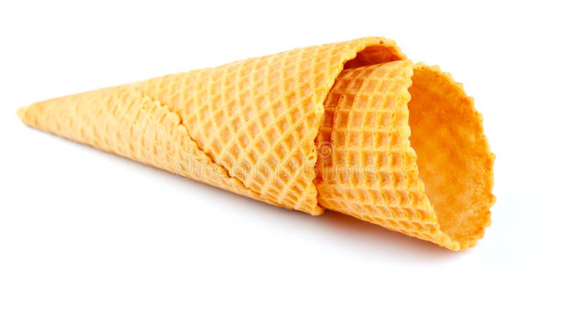 Cône vide de gaufre de sucre images libres de droits Cône vide de gaufre de sucre images libres de droits