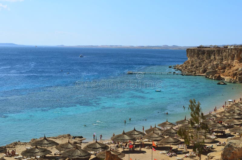 Côte De La Mer Rouge (plage) Dans Sharm El Sheikh Image stock Image