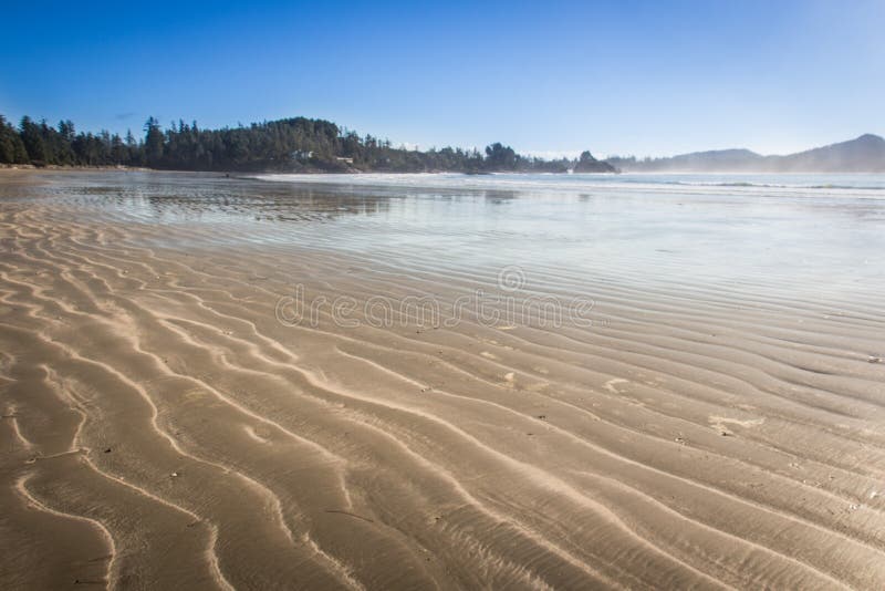 Côte ouest de plage de Tofino d'île de Vancouver images libres de droits Côte ouest de plage de Tofino d'île de Vancouver images libres de droits