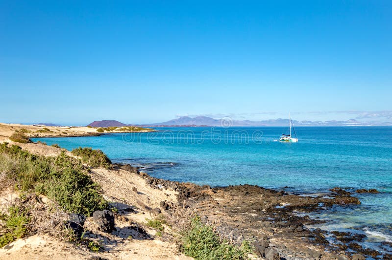 Côte Sud de l'île Fuerteventura Canaries Iles Espagne Europe image libre de droits