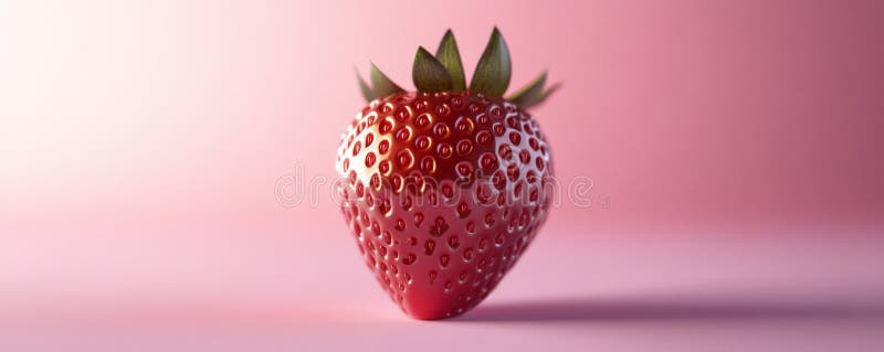 Căpșuni pe fond roz. Conceptul de fructe proaspete și coloranți stock image