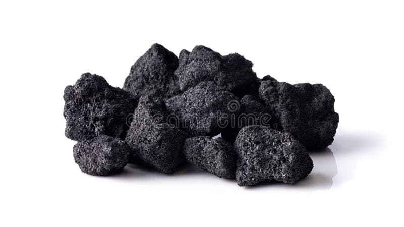 Cărbune de cocs izolat pe fond alb stock photo