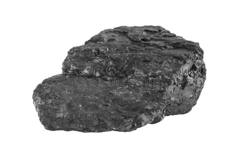 Cărbune izolat pe fond alb royalty free stock photos