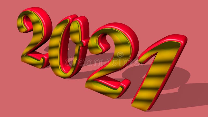 3d纯金色 纯亮的文字 21 带粉红色背景库存例证 插画包括有当事人 印刷术 发光 闪烁