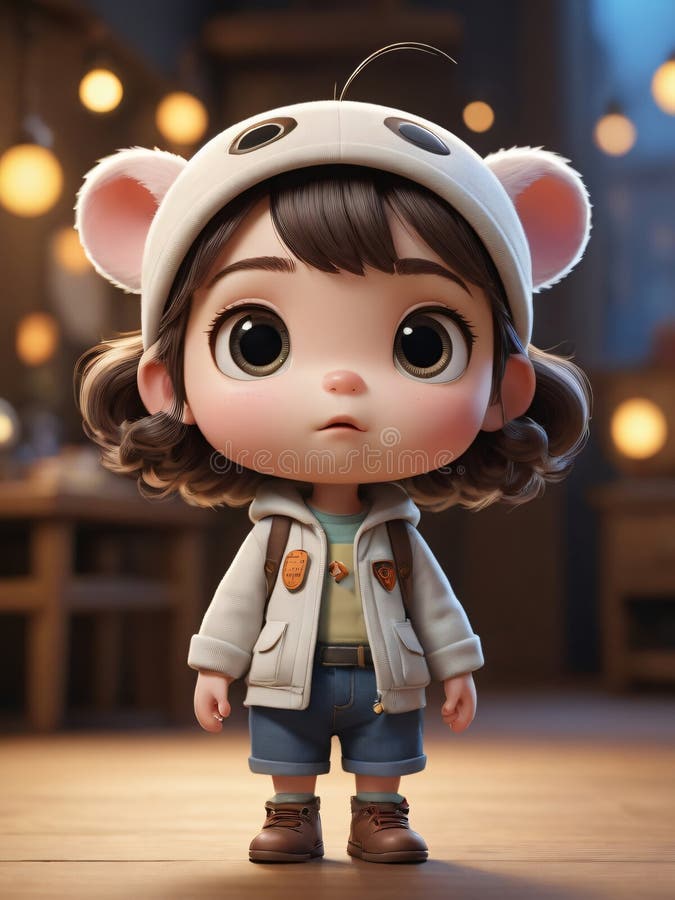 Фотография 3D мультяшного персонажа-финика на белом фоне. Генеративный ИИ стоковая фотография rf