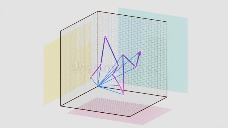 Наука Встречает Искусство: Яркая Демонстрация Векторной Математики, 3D-Рендеринг иллюстрация штока