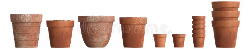 3D-Abbildung eines Terrazzon-Topfes, isoliert auf weißem Hintergrund