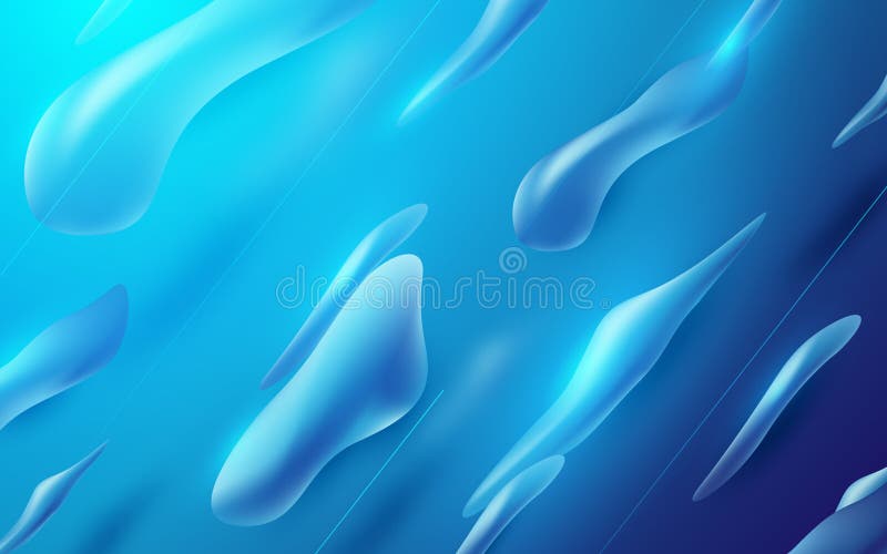 3D Abstract blue freeform minimal futuristic technology concept. Vector illustration vector illustration