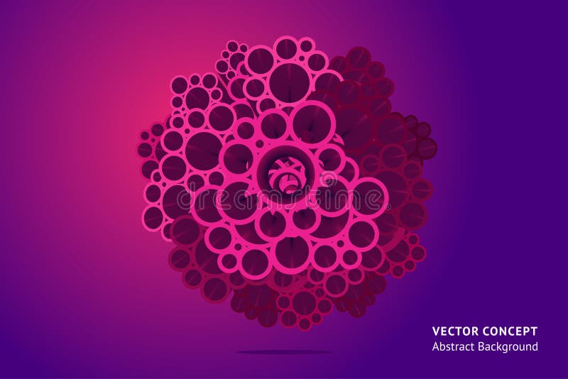 3d Abstract Concept with Volume Effect. Perspective Composition with