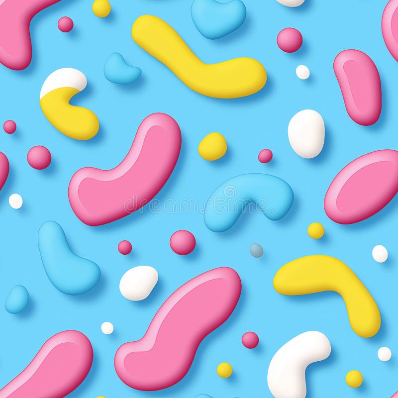 3D Abstract Floating Shapes Background vector illustration