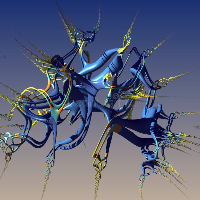 3D abstract fractal illustration. vector illustration