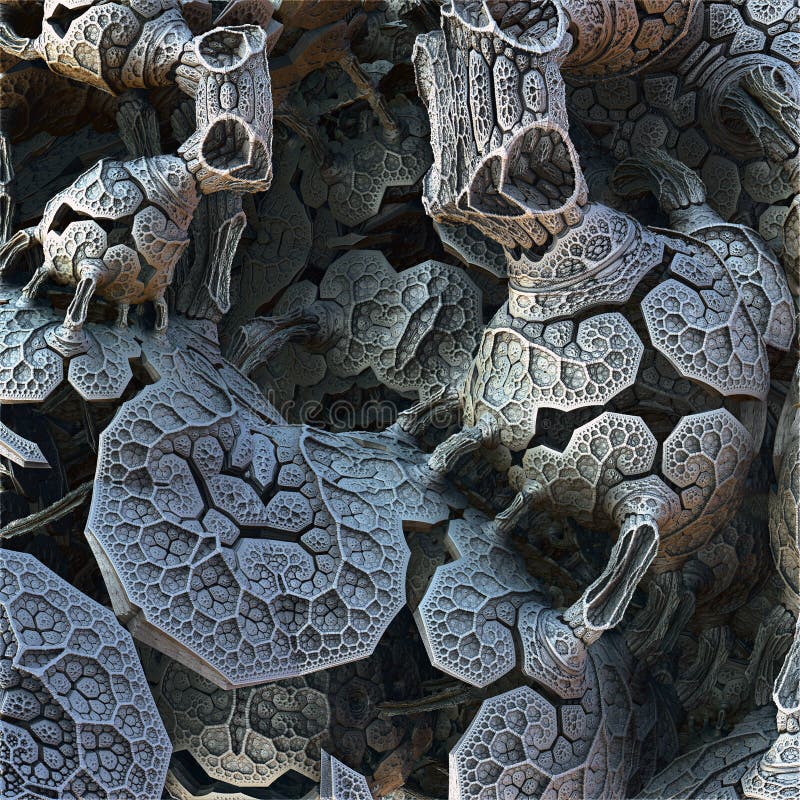 3D abstract fractal illustration. vector illustration