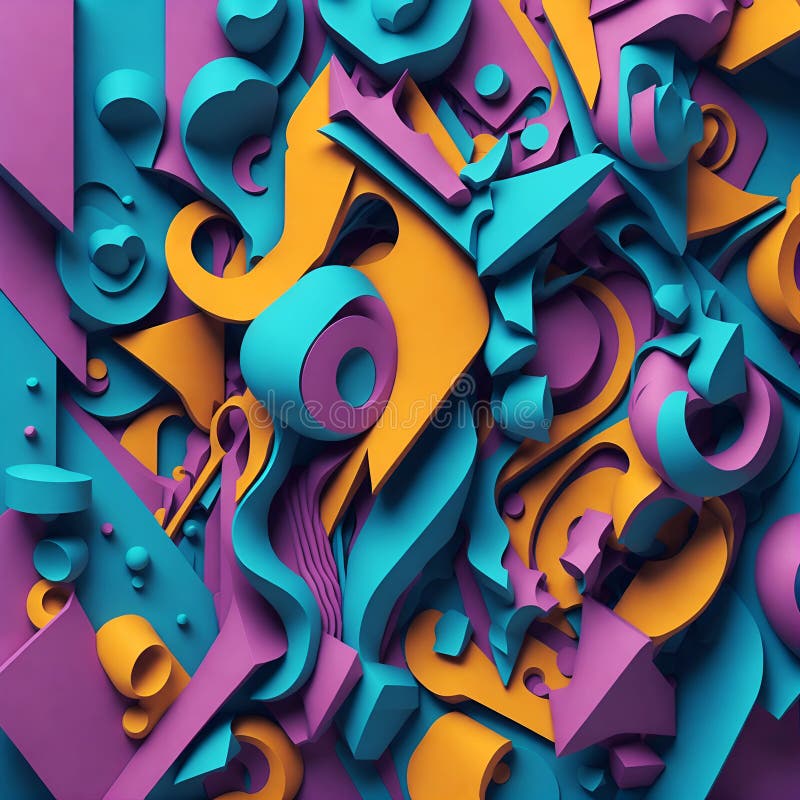 3D Abstract Gradient, smooth CGI background wallpaper flowing pastel vibrant colors